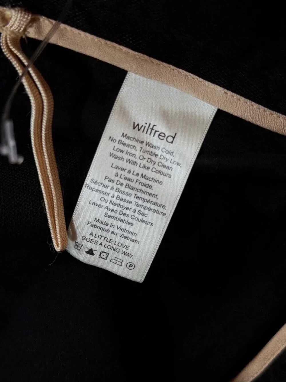 Wilfred Pants 2 Womens Black Chambray Linen Flat Front Cropped Trousers